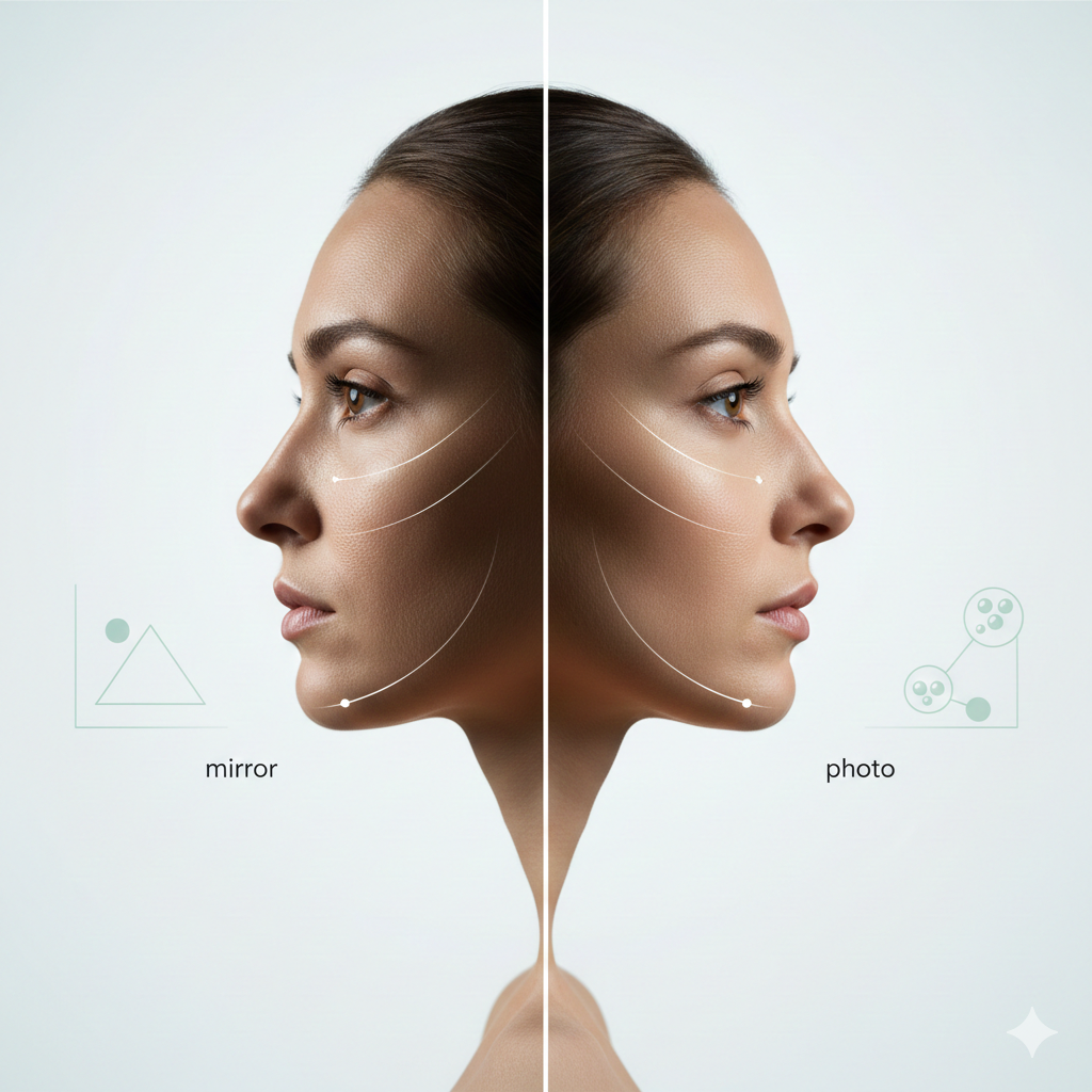Why Your Skin Looks Different in the Mirror Than in Photos (The Science of Light, Lens and Perception)