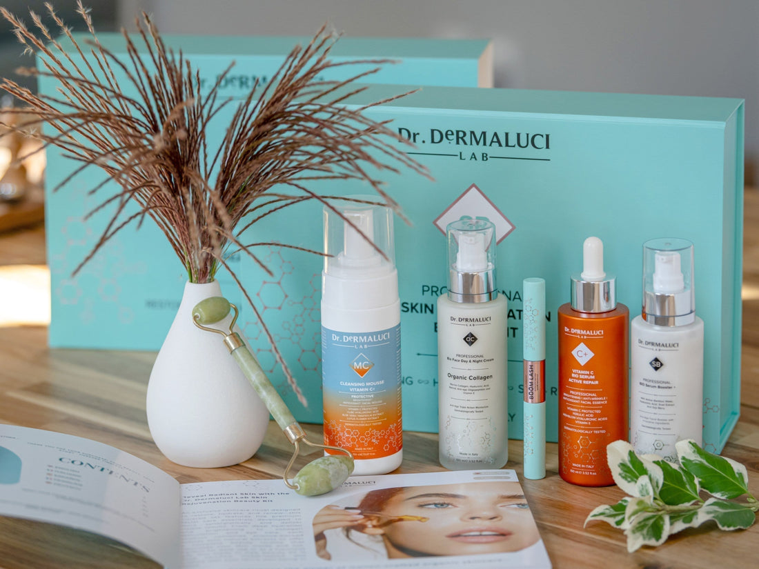 skincare routine with vitamin c serum retinol and peptides ingredient stacking