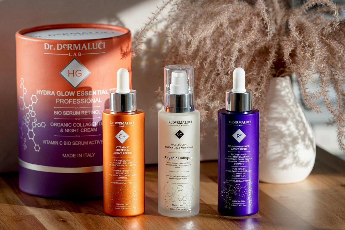 Skincare ingredients with clinical evidence for fading dark spots, captured in editorial style