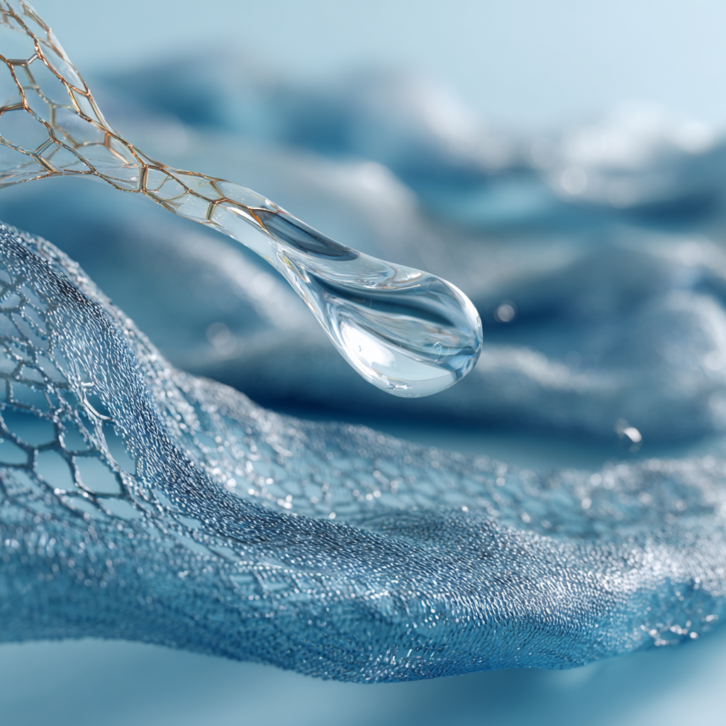 hydrating skincare ingredients including hyaluronic acid and glycerin