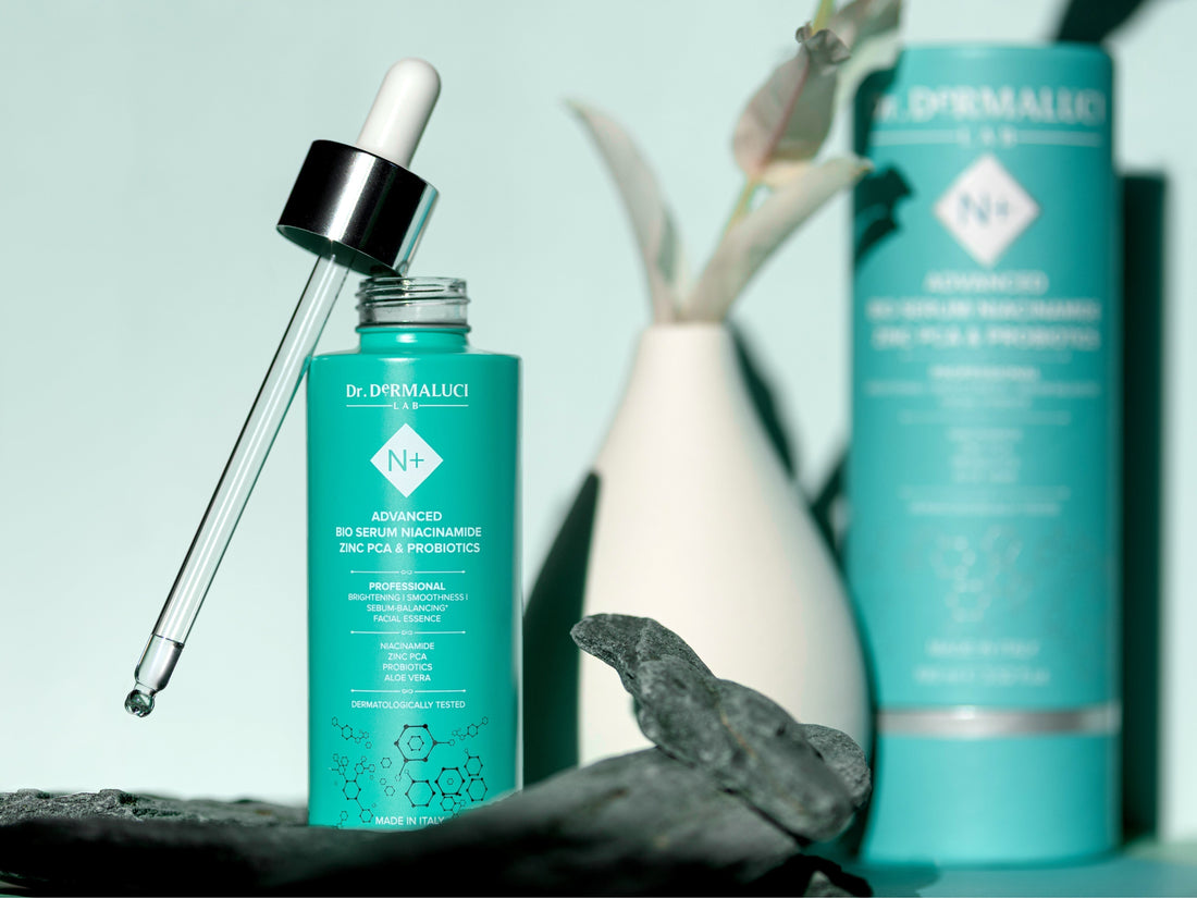 Niacinamide and zinc PCA serum for sensitive skin supporting microbiome balance, oil control, and skin barrier repair