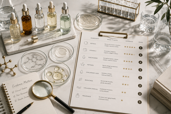 Anti-Aging Actives Ranked: What Actually Has Evidence (And What Doesn't)