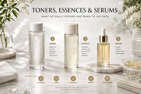 Toners, Essences and Serums: What Actually Differs and When to Use Each
