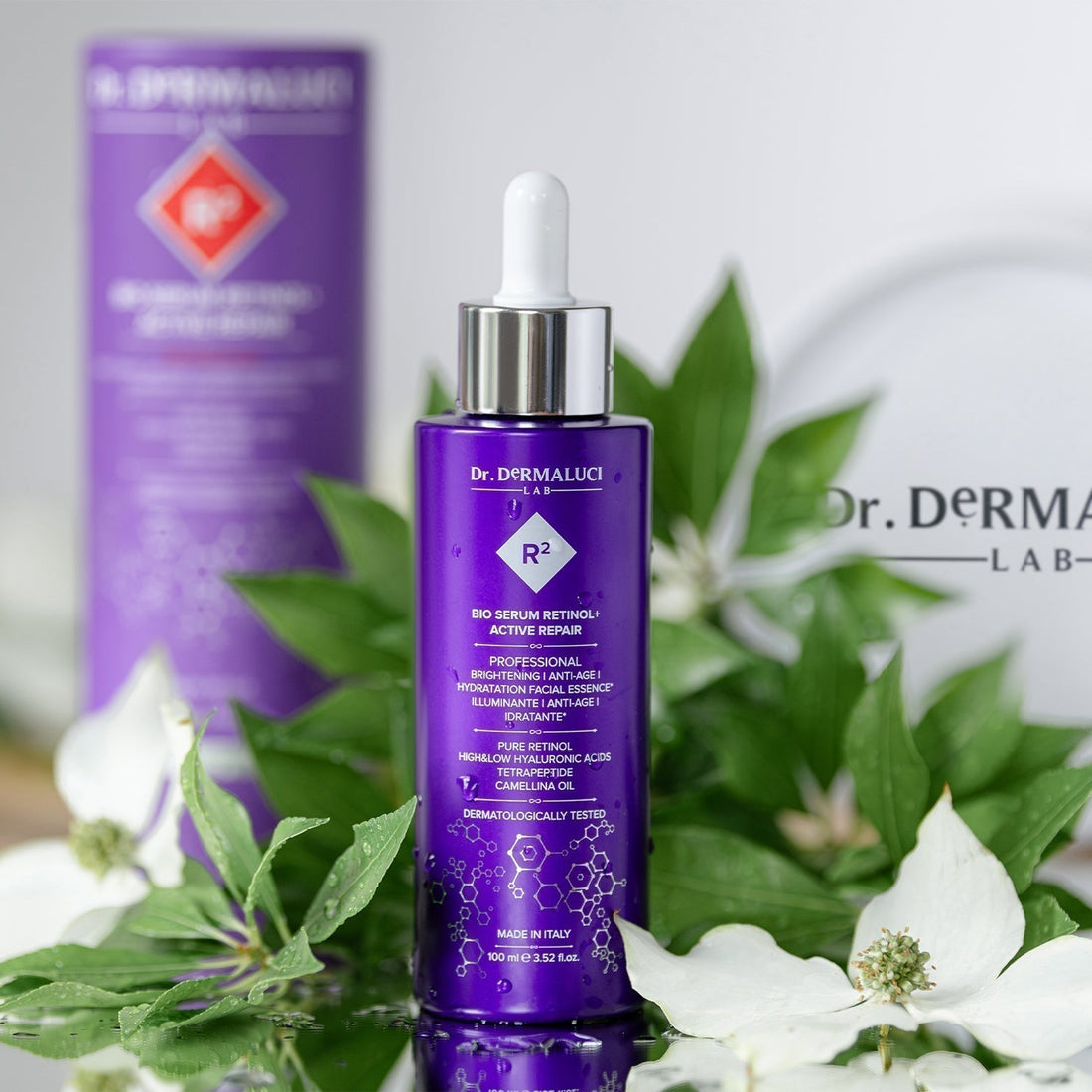 pure retinol serum from Dr. Dermaluci lab use with SPF protection