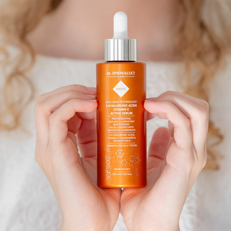 Revolutionäres Serum mit 5 Arten von Hyaluronsäure, Niacinamid, Vit C und Hexapeptid