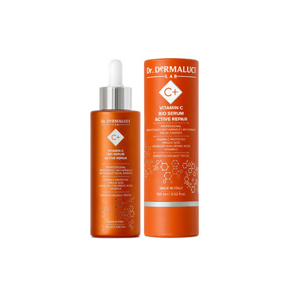 Sérum Facial con Vitamina C Protegida, Ácido Ferúlico y Ácido Hialurónico de Alto y Bajo Peso Molecular